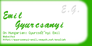 emil gyurcsanyi business card